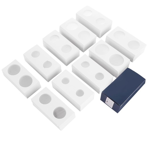 1000 Pcs 2x2 Coin Flips in 10 Assorted Sizes Cardboard Coin Holder for Collec... - Picture 1 of 7