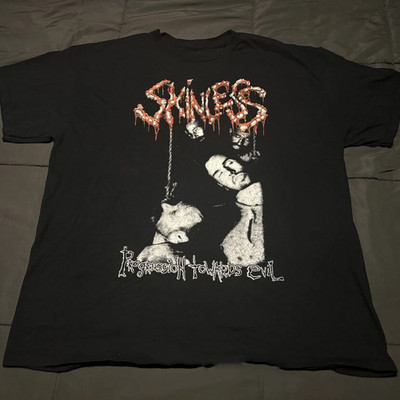 Skinless Band Progression Toward Evil Black Cotton Full Size S to 5XL T Shirt