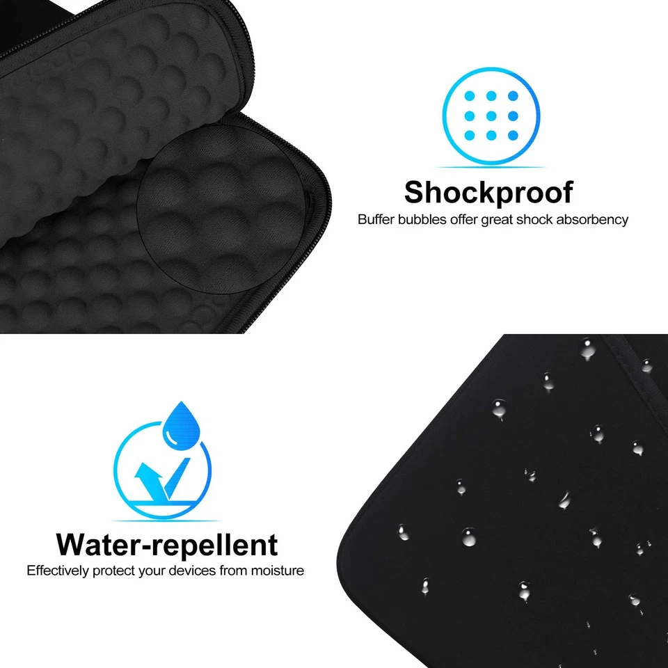 8 Inch Tablet Sleeve Waterproof Shockproof Neoprene Case with Extra Pocket - Image 3 of 4