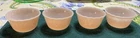 Lot of 4 Vintage 1950s Fire King Custard Cups~Peach Lustre~Scalloped Edge~6 oz.