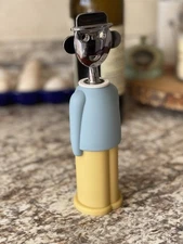 ALESSI Corkscrew Wine Opener Alessandro Mendini AM23 Blue & Yellow