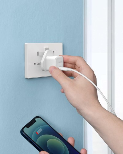 Enchufe USB C, Cargador Anker 20W USB C - Cargador Cubo Powerport III Carga Rápida - Imagen 7 de 12