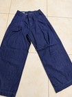Dries Van Noten Men’s Wide Legs Plaid Front Pilan Jeans, Indigo Blue, Size M — photo 9