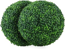 2 PCS 15.7 inch 4 Layers Artificial Plant Topiary Ball Faux Boxwood Decorative