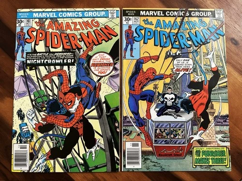 Amazing Spider-Man #161 & 162 (1976) Punisher X-Men Nightcrawler Sharp NM 9.4