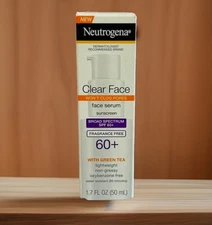 Neutrogena Clear Face Serum Sunscreen with Green Tea, SPF 60+