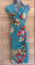 Phase Eight Kleid türkis Blumen Rüschen UK ...