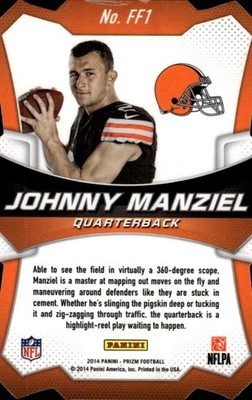 2014 Panini Prizm - Fresh Faces Johnny Manziel #FF1 (RC) for sale