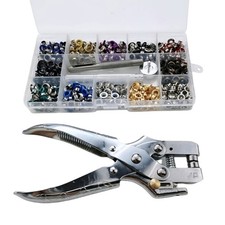 700x 12 Colors Metal Eyelets Inner Diameter 5mm 12 Colors Eyelet Pliers Set