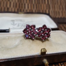 925 Sterling Silver Ring, Genuine Pink Garnet Rhodolite Ring, Size P.5 US 7.75