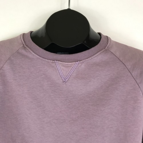 Sudadera raglán cuello redondo LB Collection para mujer pequeña lavanda pulóver alta-baja - Imagen 4 de 11