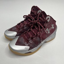 Under Armour Curry 2 Retro Domaine Shoes Maroon Silver Gum Men’s Size 9 Under Armour Curry 2 Retro UA Domaine Red Silver Gum 3026052  main image 3
