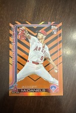 2025 Topps Update Series Garrett McDaniels #US17 Holiday Orange & Black Foil RC