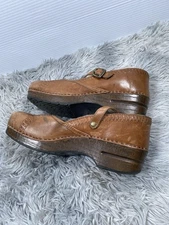 Dansko Leather Mary Jane Clogs Brown Women’s Size EU 41 US 10–10.5