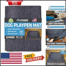 60x74 Jumbo Dog Mat - Waterproof, Machine Washable  Slip-Resistant Design