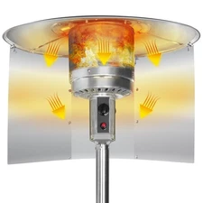 Upgraded Patio Heater Reflector Shield (3 Panels), 15" Height Heat Focusing R...