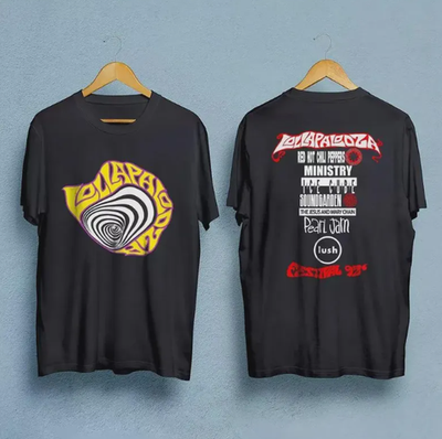Vintage Lollapalooza 1992 Concert Tour T-Shirt New Gildan Double