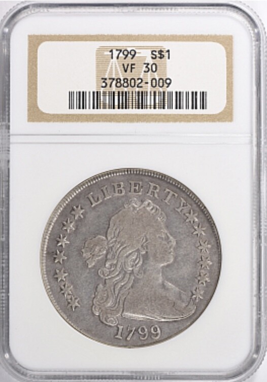 1799 $1 DRAPED BUST SILVER DOLLAR DOLLAR NGC VF 30 | eBay