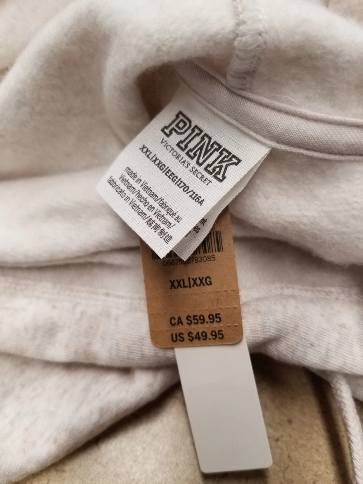 UNDERCOVER Felpa con cappuccio Victoria's Secret 11234614 pile di tutti i giorni taglia XXL farina d'avena erica