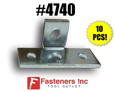 (QTY of 10) 4-Hole 90� Bent ''T'' Corner Angle for Unistrut Channel #4740 P1033