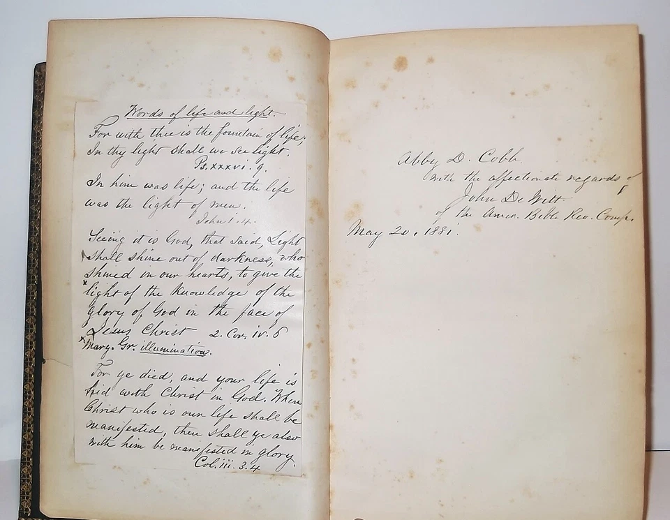 1881 Antique SIGNED + ALS 1ST-ED REVISED STANDARD KING JAMES NEW TESTAMENT 1611 - Image 4 of 4