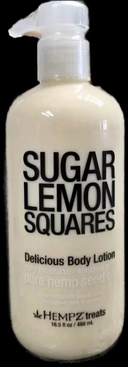 Hempz Treats SUGAR LEMON SQUARES Body Lotion Hemp Seed Oil