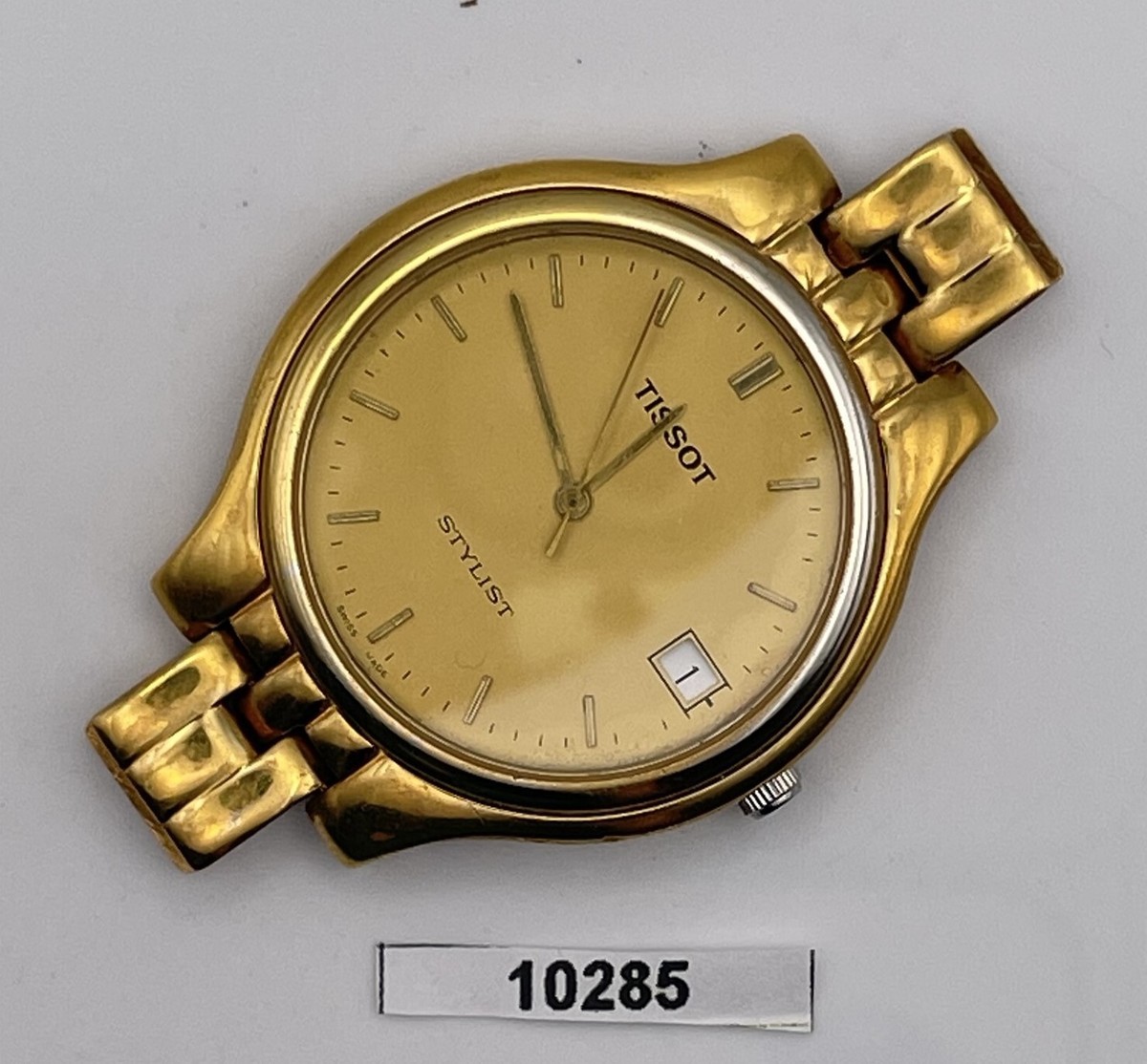 PROJECT TO FIX TISSOT STYLIST GOLD DIAL MENS QUARTZ WATCH EU SHIP