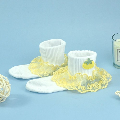 2 Pairs Baby Girls Kids Toddler Cotton Cozy Ruffle Lace Frilly Ankle Socks Party - Picture 3 of 17