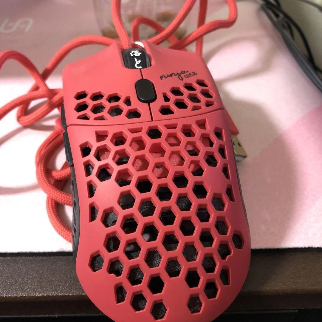 FinalMouse AIR58 Ninja Cherry Blossom Red Lightweight Gaming Mouse Tested Work