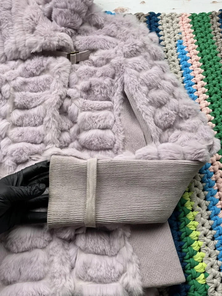 Chaqueta de piel de lapo Just Cavalli 2009 para mujer talla M Foto 4 de 4