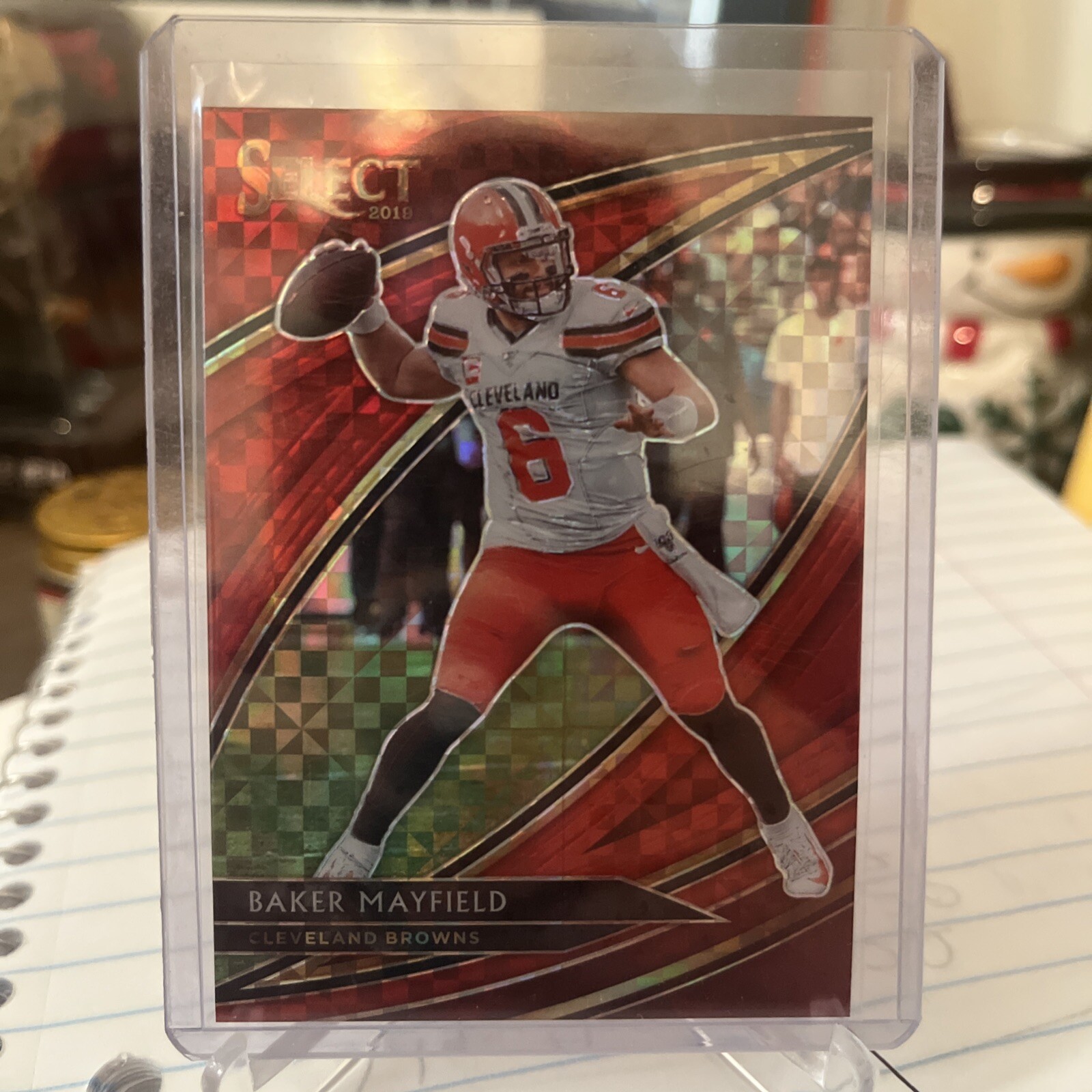 2019 Panini Select Football BAKER MAYFIELD Red Field Level 20/49