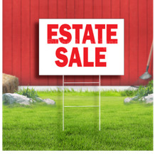 Estate Sale Coroplast Sign Plastic Indoor Outdoor Yard Sign