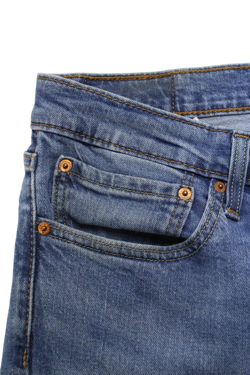 Levi's 511 Jeans Mens W36/L32 Slim Fit Fade Effect Zip Fly Denim Whiskers Blue thumbnail 7