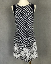 International Concepts INC. Women's A-Line Sleeveless Dress Blue/Whit Medium NWT