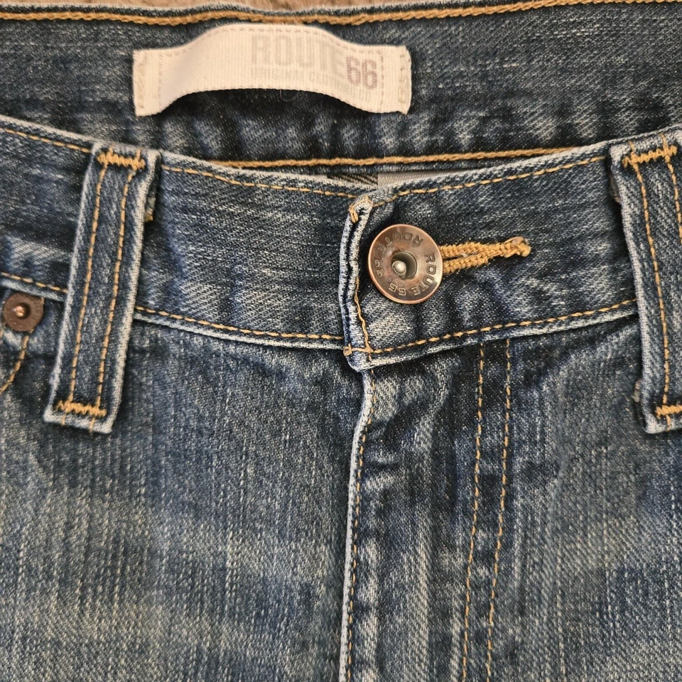 Pantalones de mezclilla azul calce recto Route 66 para hombre talla 32x32 Foto 4 de 4