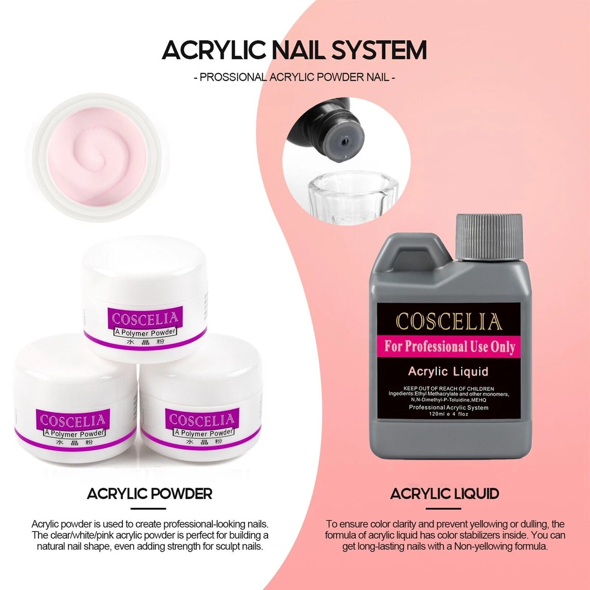Acrylic liquid cheap and powder