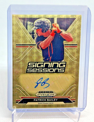 Patrick Bailey #SS-PB 2021 Panini Prizm Draft Picks Signing Sessions Autographs card