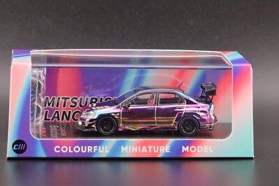 CM Model Mitsubishi Lancer EVO IX Wide Body Purple Chrome 1/64 | eBay
