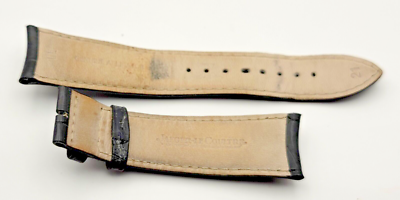OEM Jaeger LeCoultre Genuine Alligator Blk Leather Watch Strap 21