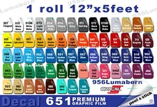 1 roll 12" Adhesive Backed Vinyl Sign & Craft Outdoor sign quality oracal 651