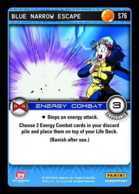 DBZ Dragon Ball Z TCG Card Panini Evolution S76 Blue Narrow Escape