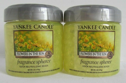 Yankee Candle Fragrance Spheres Odor Beads Lot Set of 2 FLOWERS IN THE SUN