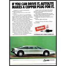 1985 Autolite Spark Plugs Vintage Print Ad Aston Martin Lagonda Bulldog Wall Art