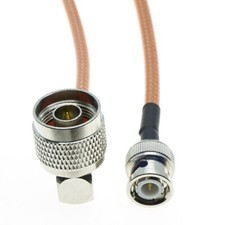 RG400 Coax Cable BNC Male to N Male Right Angle connector Lot RF Pigtail Jumper