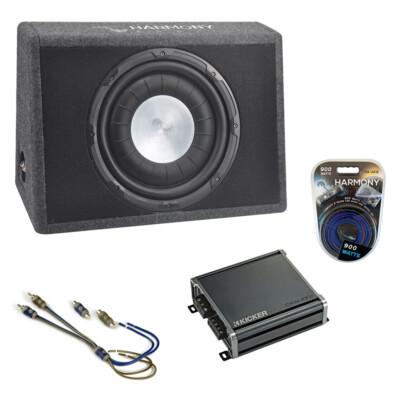 Ford F250 Truck Regular Cab 98-18 Harmony Single 12'' Loaded Sub Box CXA400.1 Amp
