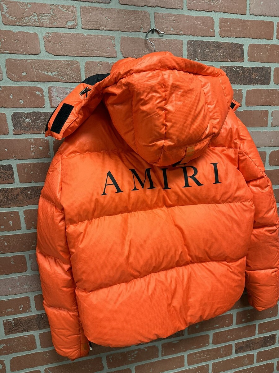 Amiri Orange Down Jacket Size Small 100% Authentic $1850 Retail