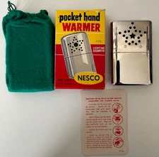 Vtg Nesco Super Hand Warmer = Star cut out w/box / instructions / pouch