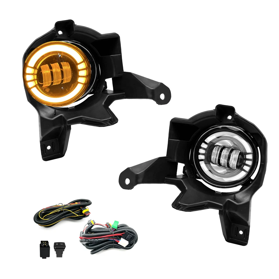 For 2013-2015 Toyota RAV4 LED Fog Lights Front Bumper Lamps with Bulbs+Wiring — 第 4/4 张图片