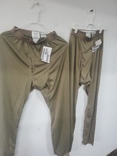 2 small regular Army Thermal Pants Drawers Military ECWCS Level 1 Base Coyote S