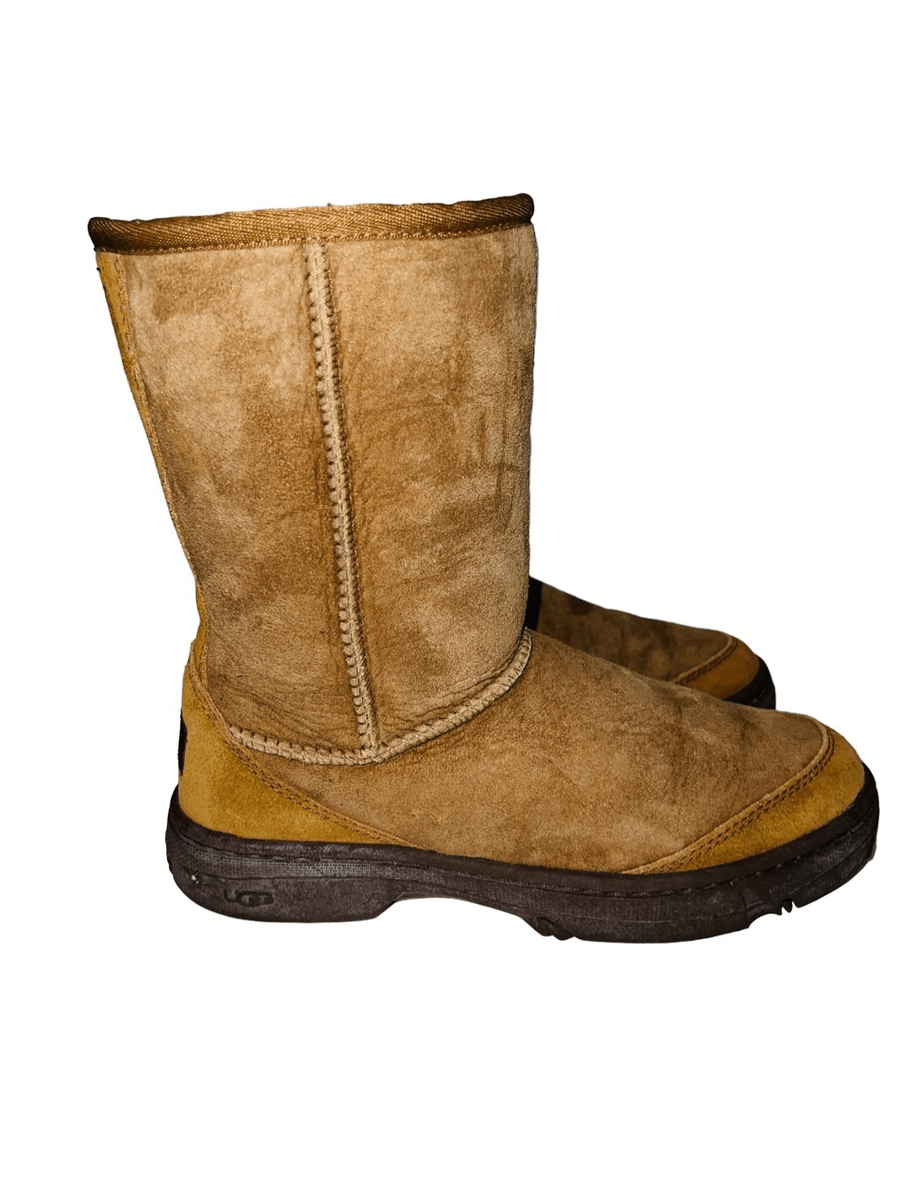 UGG Australia Chestnut Brown Offroader Short Suede Shearling Boots
